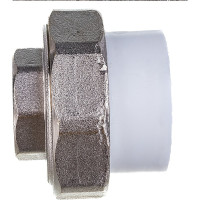 Комбинированная разъемная муфта (американка) PRO AQUA PP-R ВР белая d-32 мм 3/4" PA20016b