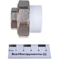 Комбинированная разъемная муфта (американка) PRO AQUA PP-R ВР белая d-32 мм 3/4" PA20016b