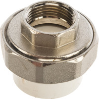 Комбинированная разъемная муфта (американка) PRO AQUA PP-R ВР белая d-32 мм 3/4" PA20016b