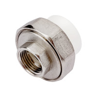 Комбинированная разъемная муфта (американка) PRO AQUA PP-R ВР белая d-25 мм 1/2" PA20012b