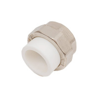 Комбинированная разъемная муфта (американка) PRO AQUA PP-R ВР белая d-32 мм 1 1/4" PA20019b