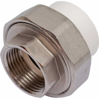 Комбинированная разъемная муфта (американка) PRO AQUA PP-R ВР белая d-25 мм 3/4" PA20014b