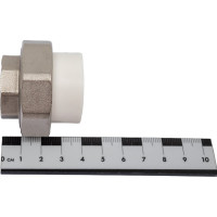 Комбинированная разъемная муфта (американка) PRO AQUA PP-R ВР белая d-25 мм 3/4" PA20014b