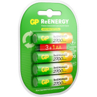 Перезаряжаемые аккумуляторы GP 270AAHC AA, емкость 2700 мАч - 4 шт. 270AAHC3/1RGY-2CRCB4 15783909