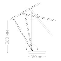 Настольный складной светильник FERON 10W, 4000K, 100-240V, белый, DE1725 29861