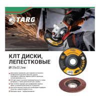 Диск лепестковый абразивный (125х22.2 мм; зерно 100) Targ 663408