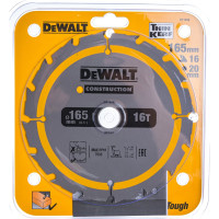 Пильный диск CONSTRUCT 165х20 мм, 16Т, ATB +24град DEWALT DT1948