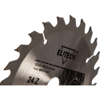 Диск пильный по дереву (160х20/16 мм; 1.8 мм; 24Z) Elitech 1820.053100