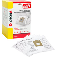 Мешки-пылесборники синтетические для пылесоса (12 шт; 2 микрофильтра) OZONE XXL-05