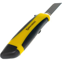 Нож 18 мм, роликовый фиксатор, резиновые вставки, блистер BRAUBERG 235402