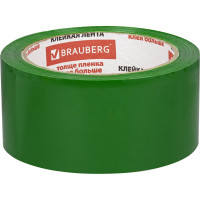Клейкая лента BRAUBERG 48 мм х 66 м, упаковочная, ЗЕЛЕНАЯ, 45 мкм, 440073