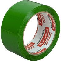 Клейкая лента BRAUBERG 48 мм х 66 м, упаковочная, ЗЕЛЕНАЯ, 45 мкм, 440073