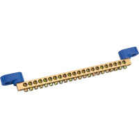 Шина N ноль на двух угловых изоляторах ЭРА NO-222-63 ШНИ-6х9-22-У2-синий, 10 штук Б0033442