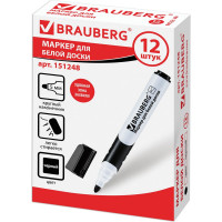 Маркер для доски SOFT, резиновая вставка, 5 мм, черный, BRAUBERG 151248