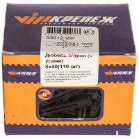 Дюбель с усами VIPкрепеж п/проп, 110 штук 33512 VIP