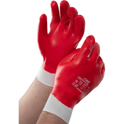 Маслобензостойкие перчатки Gigant Гранат 12 пар в упаковке G-036-Р