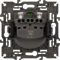Розетка ЭРА Elegance 2P+E Schuko, 16A-250В, IP20, шампань 14-2101-04 Б0034268