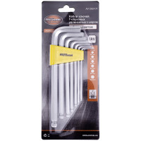 Набор удлиненных Г-образных ключей 2,5-10мм, 7 предметов AV Steel AV-365107