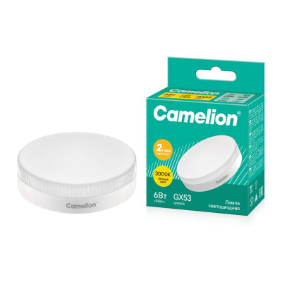 Светодиодная лампа Camelion LED6-GX53/830/GX53 6Вт 220В 13542