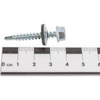 Кровельный саморез Качественный КРЕПЕЖ цинк, 4.8х35 мм, 50 шт 0200169 КЧ