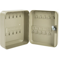 Шкафчик на 20 ключей BRAUBERG 200х160х80 мм, с замком, +20 брелоков, серый 290337