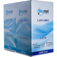 Кабель SkyNet Light FTP indoor 4x2x0,46, медный, FLUKE TEST, кат.5e, однож., 305 м, box, серый CSL-FTP-4-CU