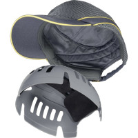 Защитная каскетка Delta Plus AIR COLTAN черная/красная, козырек 3см COLTAAINOMI