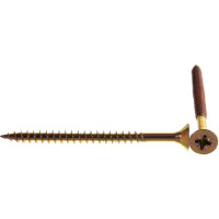 Шуруп для дерева Саморезик 6х80 универсальный потай, желтый цинк, Pz-3 150шт SYZ-6х80-150