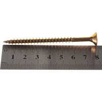 Шуруп для дерева Саморезик 6х80 универсальный потай, желтый цинк, Pz-3 150шт SYZ-6х80-150