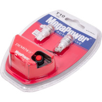 Автолампа T10W W2,1x9,5d 1 SMD 7080 WHITE 6000K 80лм 12V 10 100 10712 Megapower M-10712W-2блт