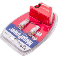 Автолампа T10W W2,1x9,5d 1 SMD 7080 WHITE 6000K 80лм 12V 10 100 10712 Megapower M-10712W-2блт