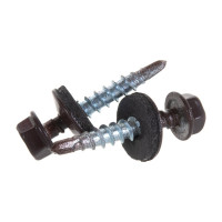 Кровельный саморез Саморезик 4,8х35 RAL8017 коричневый шоколад 250шт SKRAL8017-4,8х38-250 SKRAL8017-4,8х35-250