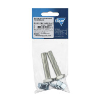 Болт с шестигранной головкой оцинкованный Zitar DIN933 М12x50 + гайка + шайба 2 шт - пакет 136923