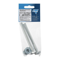 Болт с шестигранной головкой оцинкованный Zitar DIN933 М10x100 + гайка + шайба 2 шт - пакет 136917