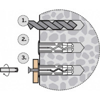 Дюбель универсальный ЕВРОПАРТНЕР Multi Plug 8x32mm синий. 50шт 76091197
