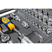 Набор инструмента 1/2 Dr и 1/4 Dr 94 предметов с 12 гранными головками KRAFT KT 700682