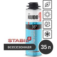 Полиуретановая монтажная профессиональная всесезонная пена KUDO HOME 35 KUPHP06U35