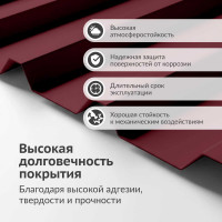 Эмаль для металлочерепицы KUDO RAL 3005 винно-красный KU-03005R