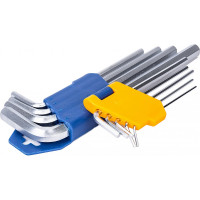 Набор торцевых шестигранных Г-образных ключей 9шт KRAFT KT 700569