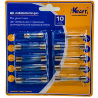 Стеклянные предохранители KRAFT 10 шт KT 870025