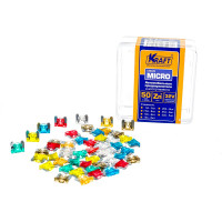 Набор предохранителей KRAFT серия MICRO, 50 шт, пласт кор KT 870017