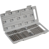 Набор бит вставок TORX, SPLINE, HEX в кейсе (3/8", 30 мм и 75 мм, адаптеры 1/2" и 3/8" DR, 40 предметов) Airline AT-B-52