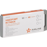 Набор бит вставок TORX, SPLINE, HEX в кейсе (3/8", 30 мм и 75 мм, адаптеры 1/2" и 3/8" DR, 40 предметов) Airline AT-B-52