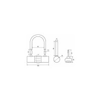 Навесной замок Palladium 903 WP 9485