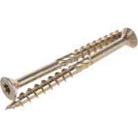 Шуруп Rusconnect CS 08100 с/нарез. д/дерева, потай 8х100 100 шт. Желтый цинк 310810