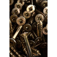 Шуруп Rusconnect CS 08100 с/нарез. д/дерева, потай 8х100 100 шт. Желтый цинк 310810