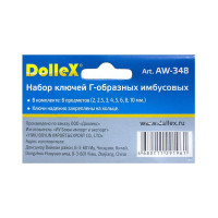 Набор Г-образных ключей DolleX 8 шт. 2-2,5-3-4-5-6-8-10 мм AW-348