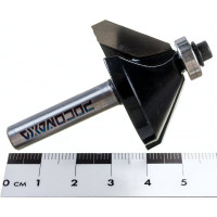 Фреза кромочная конусная с нижним подшипником серия 1022 (40x18 мм; 45 градусов; хвостовик 8 мм) Росомаха 802204