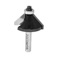 Фреза кромочная конусная с нижним подшипником серия 1022 (40x18 мм; 45 градусов; хвостовик 8 мм) Росомаха 802204