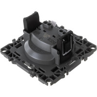 Розетка ЭРА 12-2105-06 2P, 16A-250В, IP20, 12, чёрный Б0018259